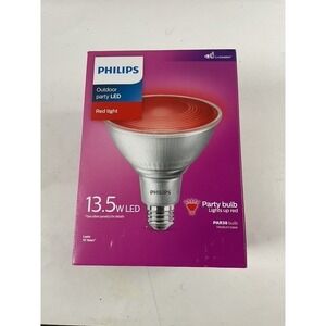 Philips 13.5W Red PAR 38 Outdoor Party LED Flood Light Celebration Bulb Lot Of 3